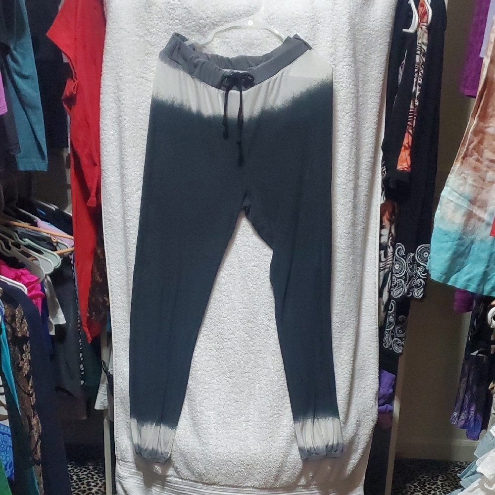 Gray and White Ombre Joggers